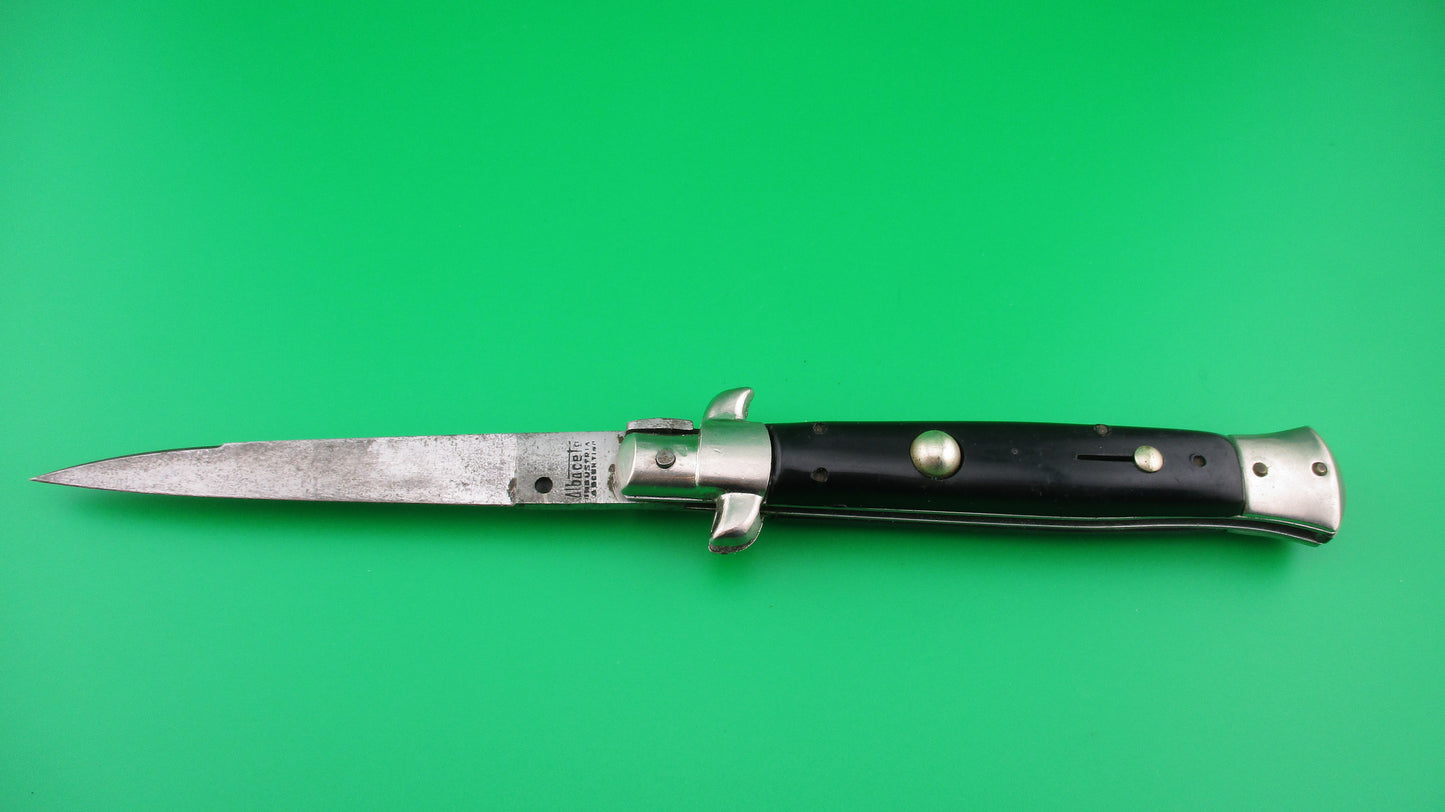 z Albacete Industria Argentina 22cm Stiletto Black swivel bolster knife
