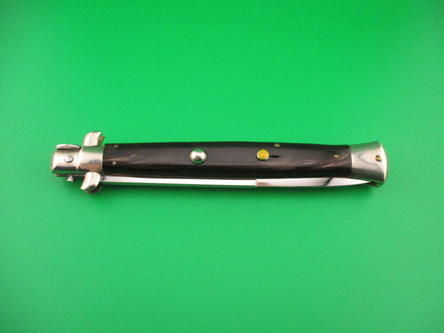 z AGA CAMPOLIN 33cm Picklock Prototype Brown streaked horn NOS automatic knife