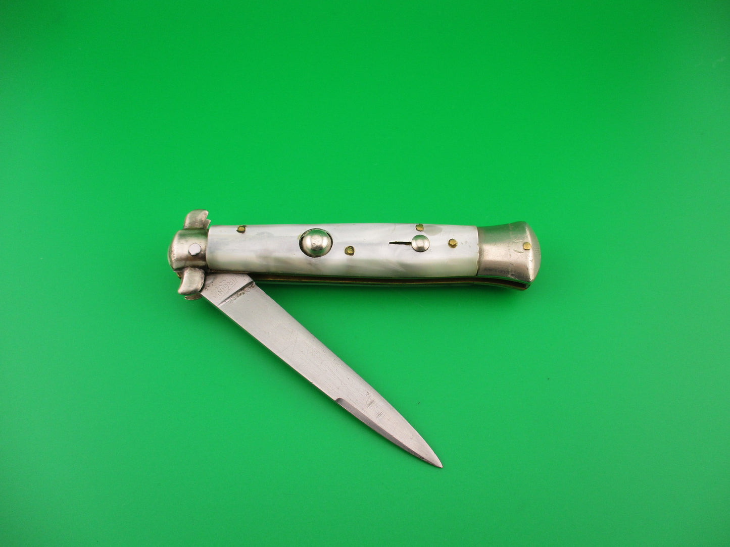 VIRGINIA INOX PATENT 96847 20cm Italian Derby Totem Pearlex BOBC automatic knife