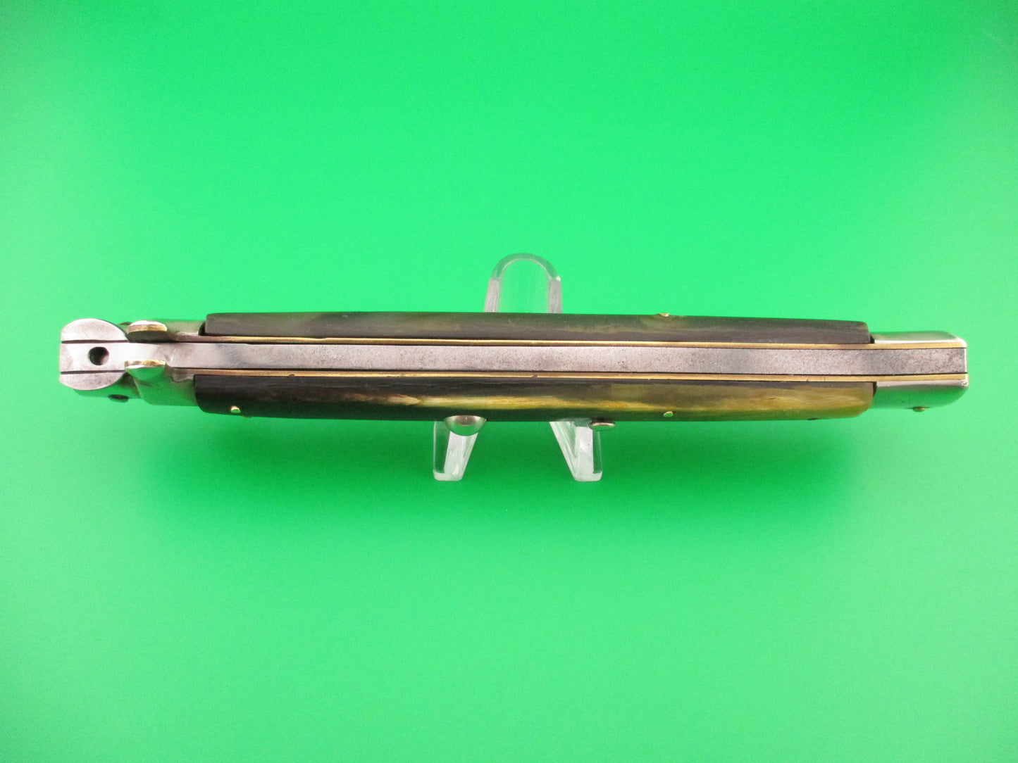 M ITALY INOX 33cm Italian Picklock Horn Vintage 1950s automatic knife