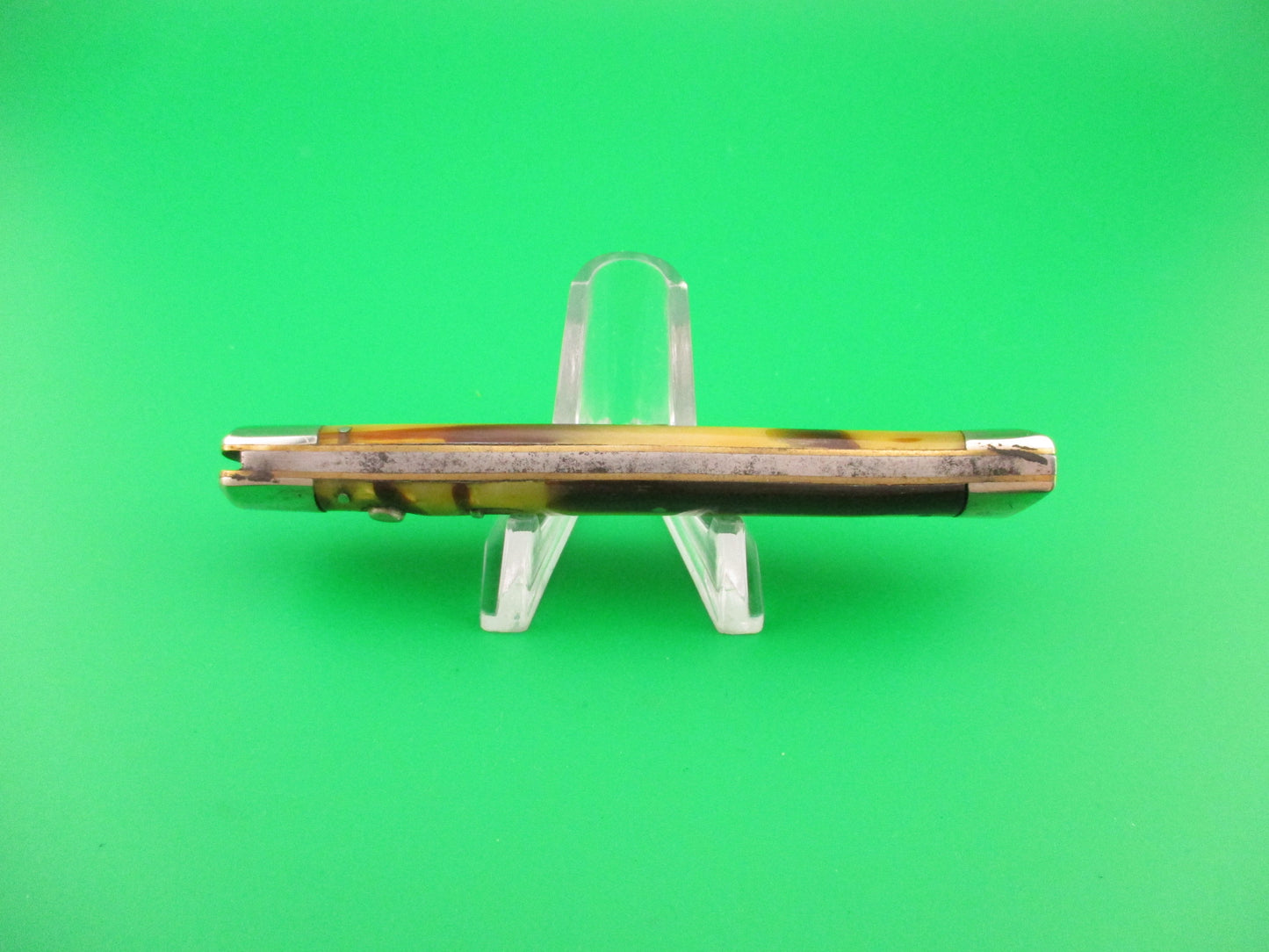 Schrade Cut Co Fishtail Butter & Molasses vintage switchblade knife