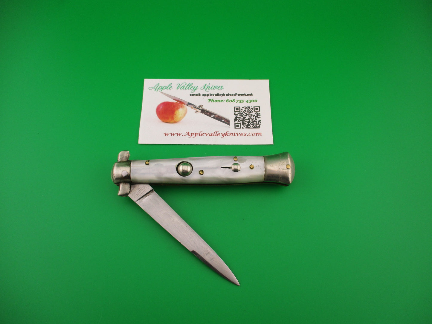 VIRGINIA INOX PATENT 96847 20cm Italian Derby Totem Pearlex BOBC automatic knife