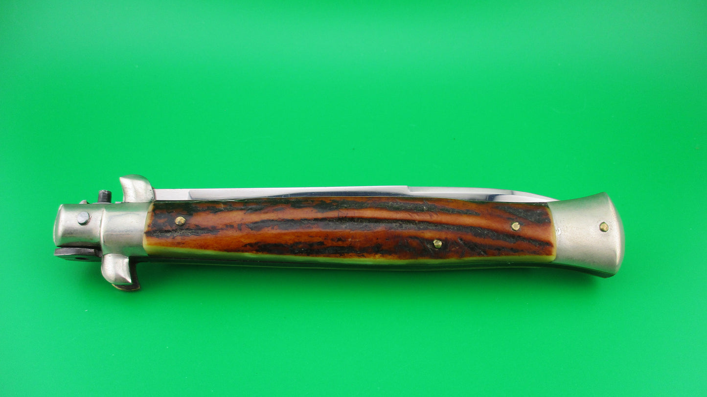 z VIRGINIA INOX 28cm Italian Transitional Stag Stiletto switchblade knife
