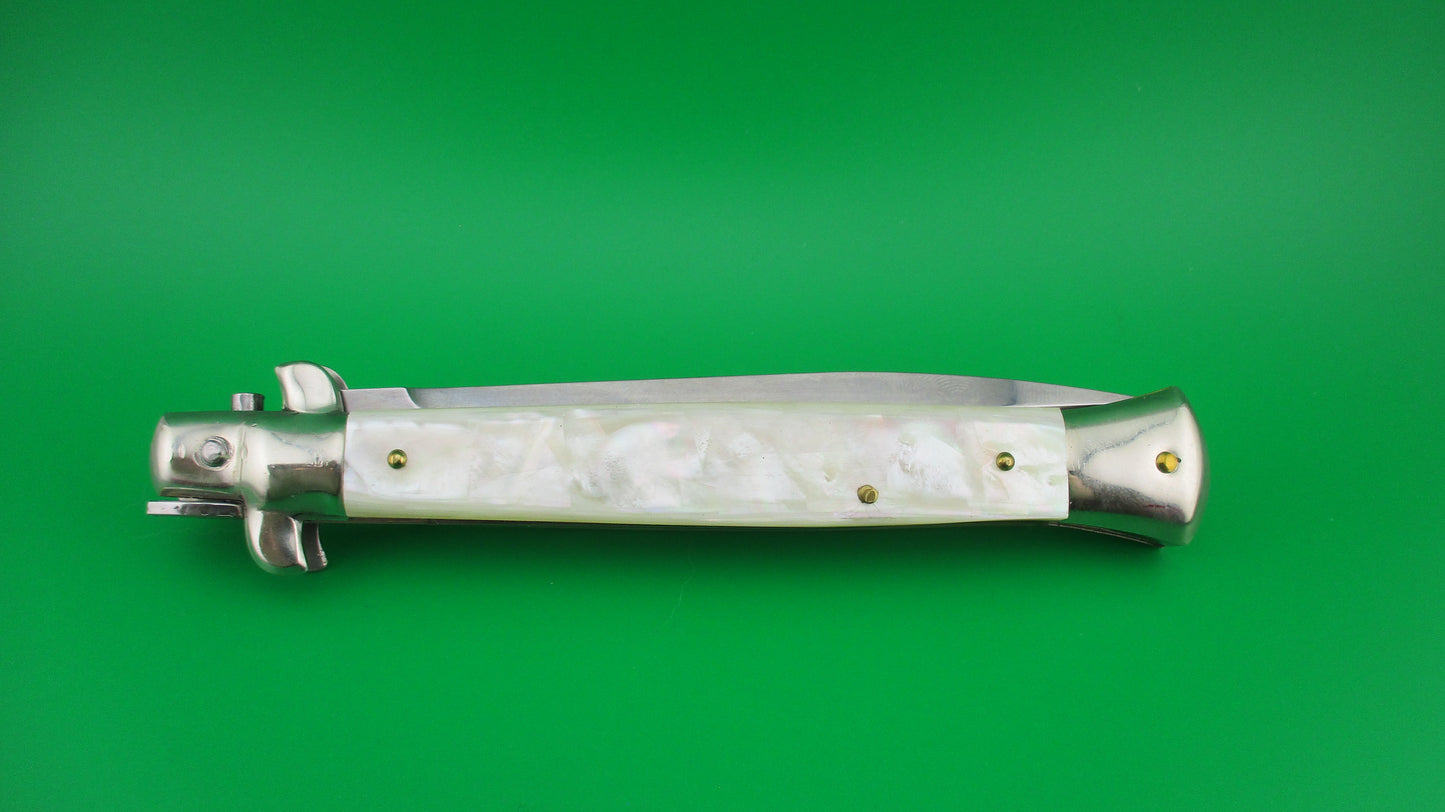 z Walt's Latama Italy 28cm Italian Stiletto Mother of Pearl automatic knife