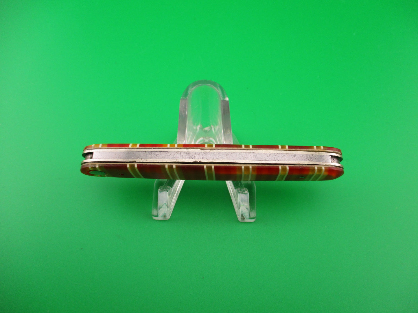 Press Button Knife Co medium double Candystripe antique automatic knife