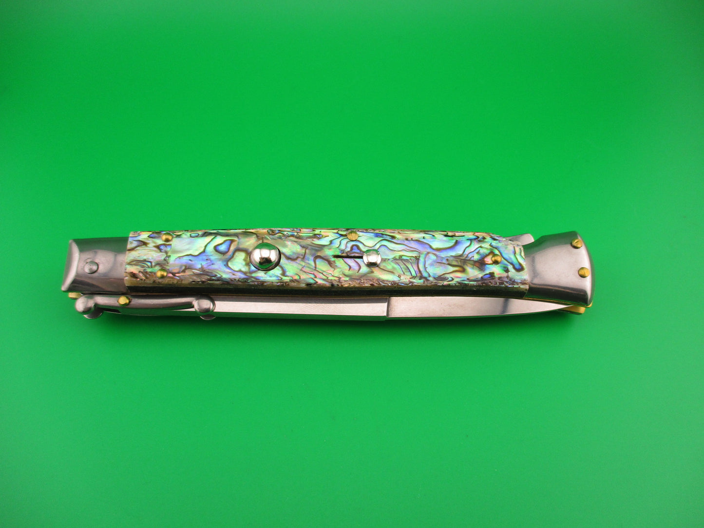 FRANK B ITALY 28cm Italian Swing guard Bayonet blade Abalone automatic knife