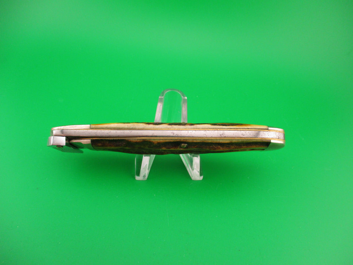 Aerial AC MFG Co Marinette, WIS Stag Lever K112 switchblade knife