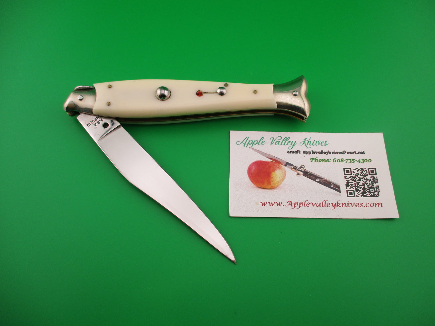 z AGA CAMPOLIN 25cm Italian Fishtail Picklock White automatic w Red dot safety.