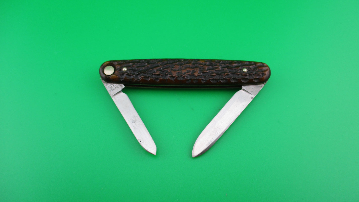 z Press Button Knife Co Medium double bone switchblade knife model 100