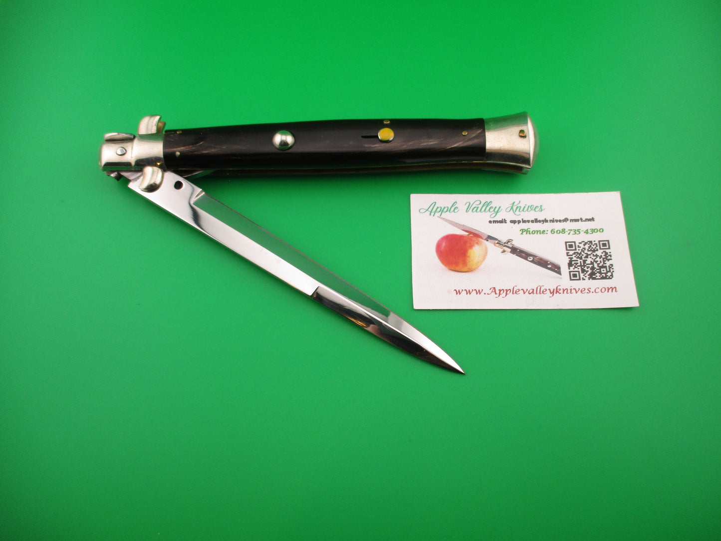 z AGA CAMPOLIN 33cm Picklock Prototype Brown streaked horn NOS automatic knife
