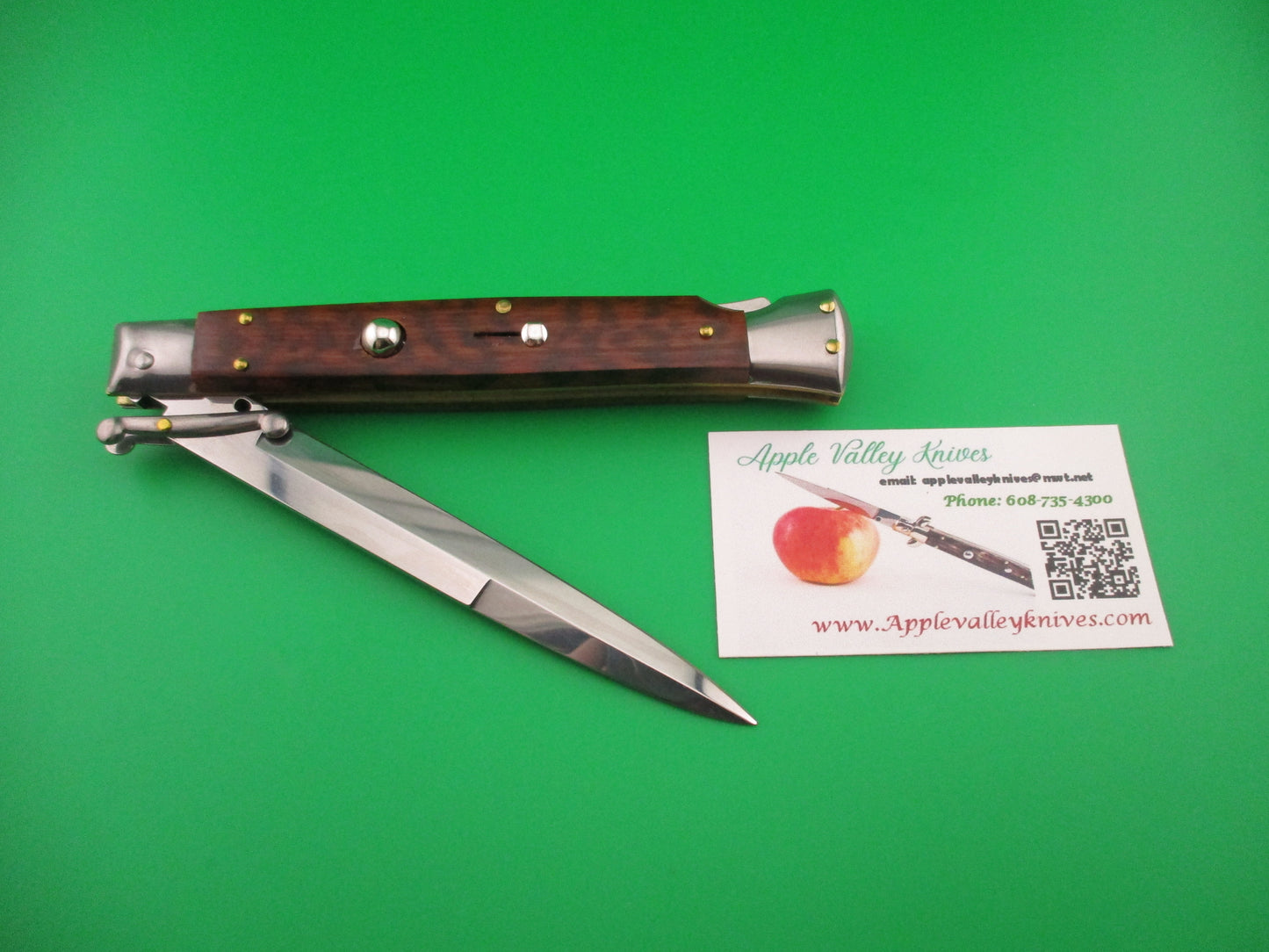 FRANK B ITALY 28cm Italian Swing Guard Snakewood Automatic knife