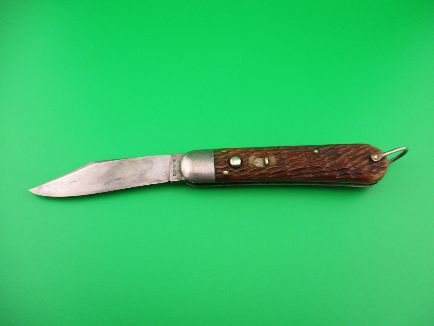 SCHRADE CUT CO M2 Bone WWII Paratrooper Military issue switchblade knife