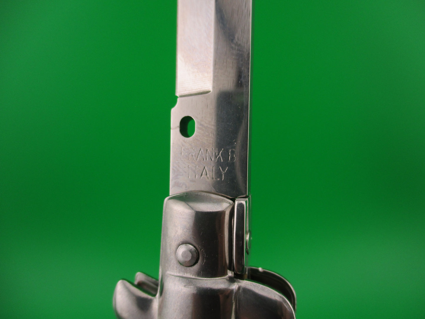 FRANK B ITALY 28cm Italian Stiletto Swivel bolster bayonet camel bone automatic knife