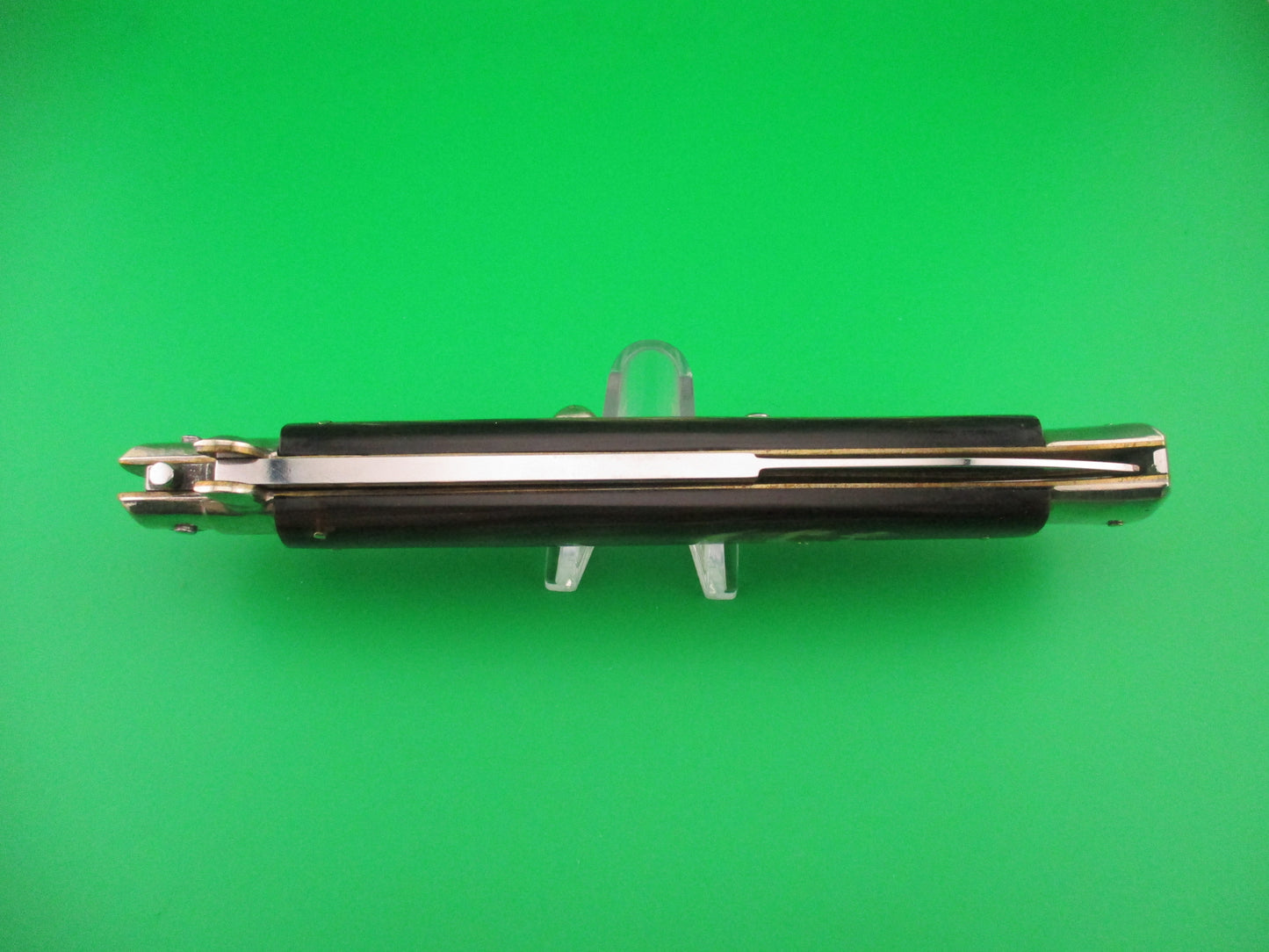 AGA CAMPOLIN 33cm Picklock Stiletto Brown streaked horn NOS automatic knife