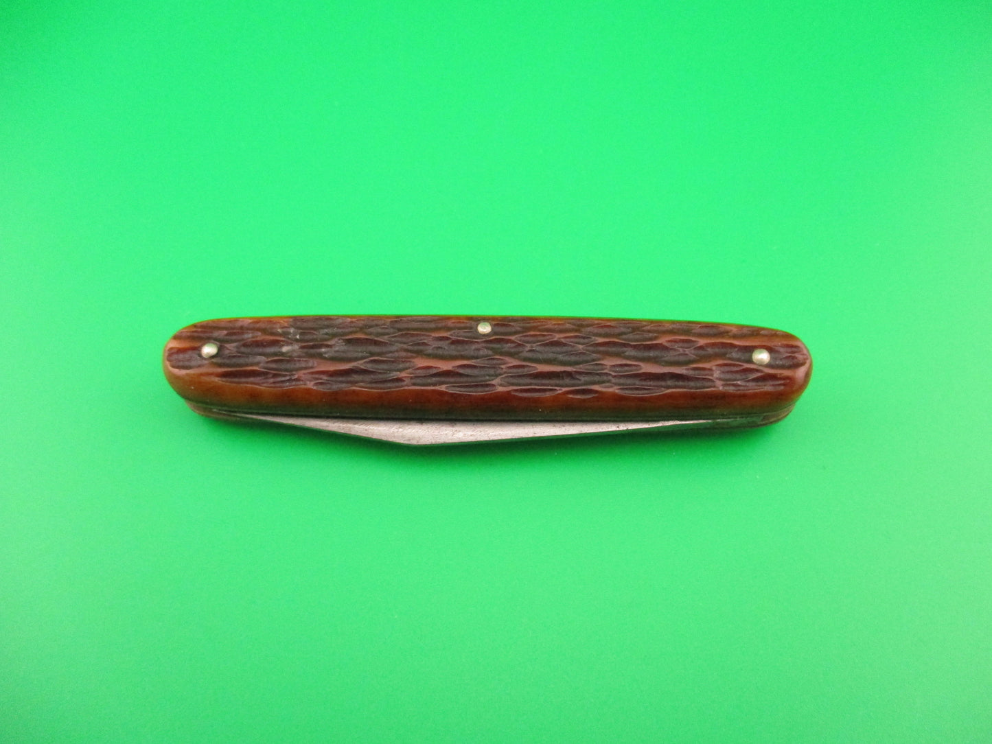 PRESTO #610ST Cigar Jack Jigged bone single blade automatic knife