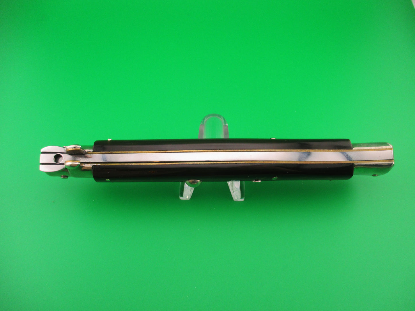 AGA CAMPOLIN 33cm Picklock Stiletto Brown streaked horn NOS automatic knife