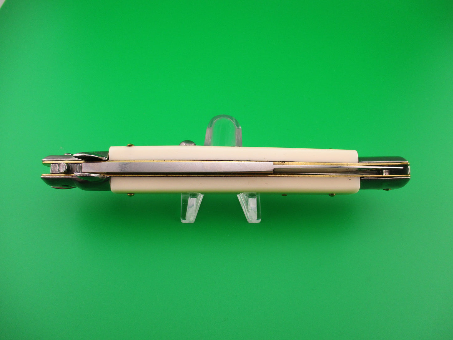 FRANK B ITALY 28cm Italian Stiletto Swivel bolster bayonet camel bone automatic knife