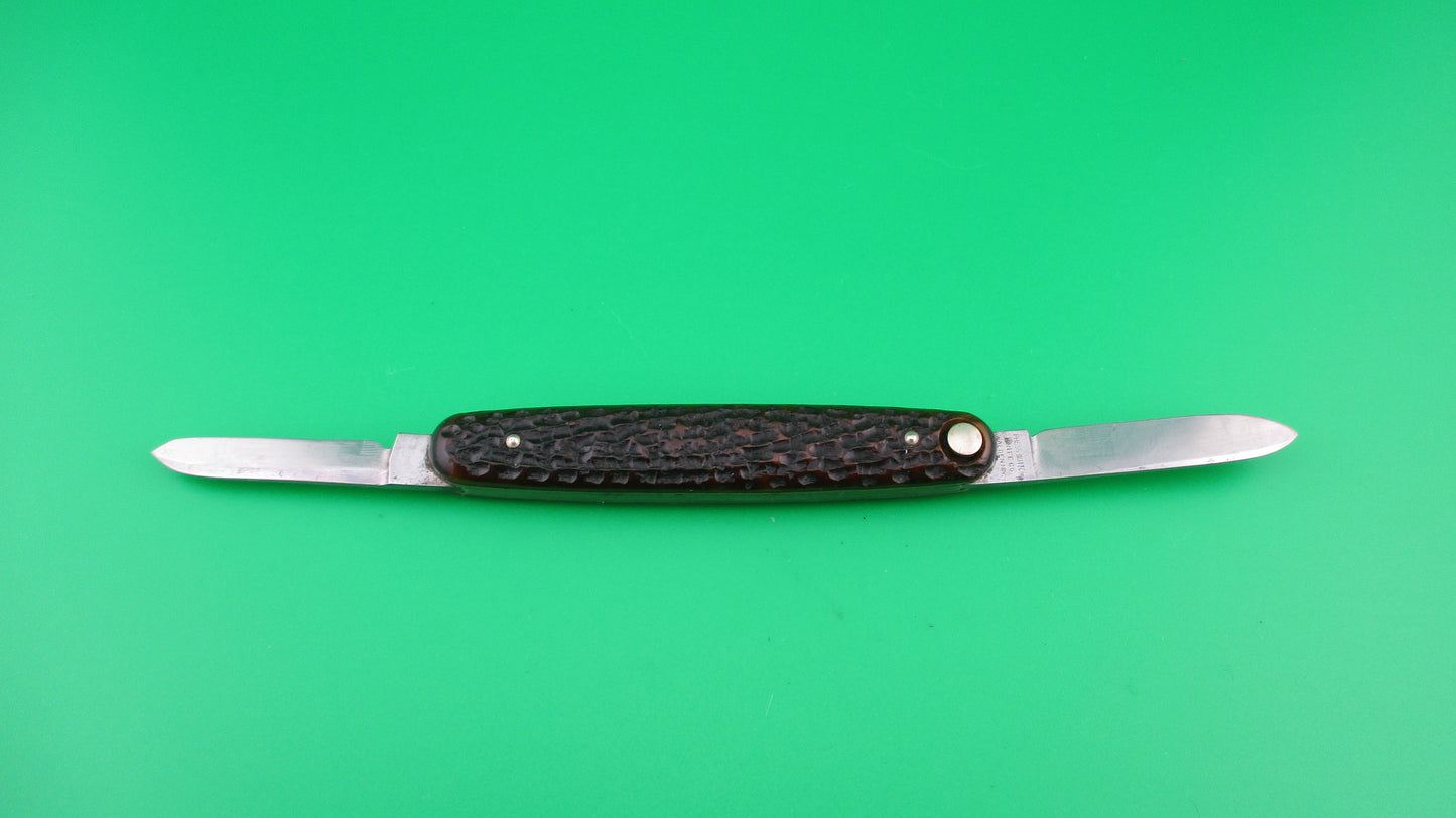z Press Button Knife Co Medium double bone switchblade knife model 100