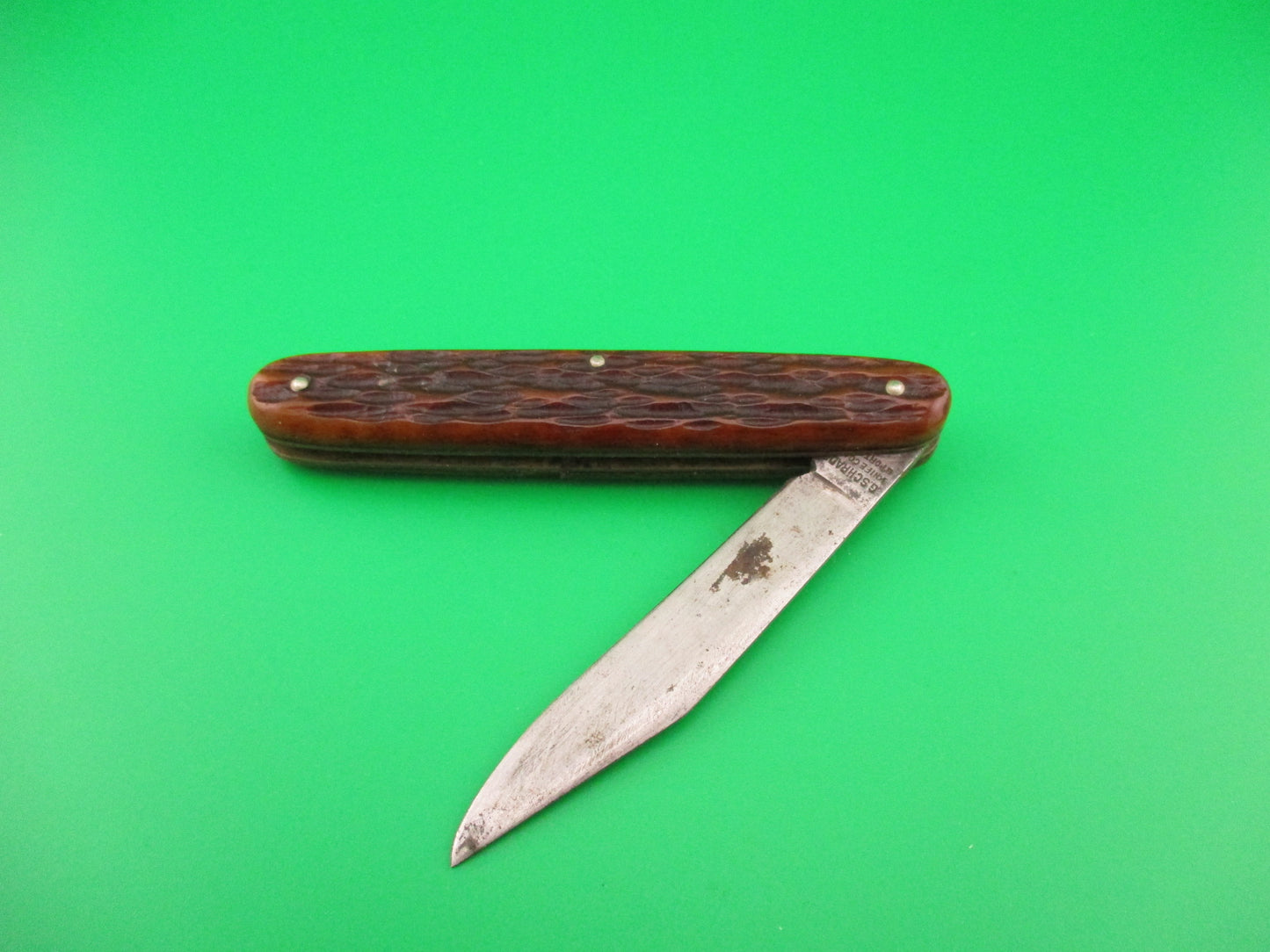 PRESTO #610ST Cigar Jack Jigged bone single blade automatic knife