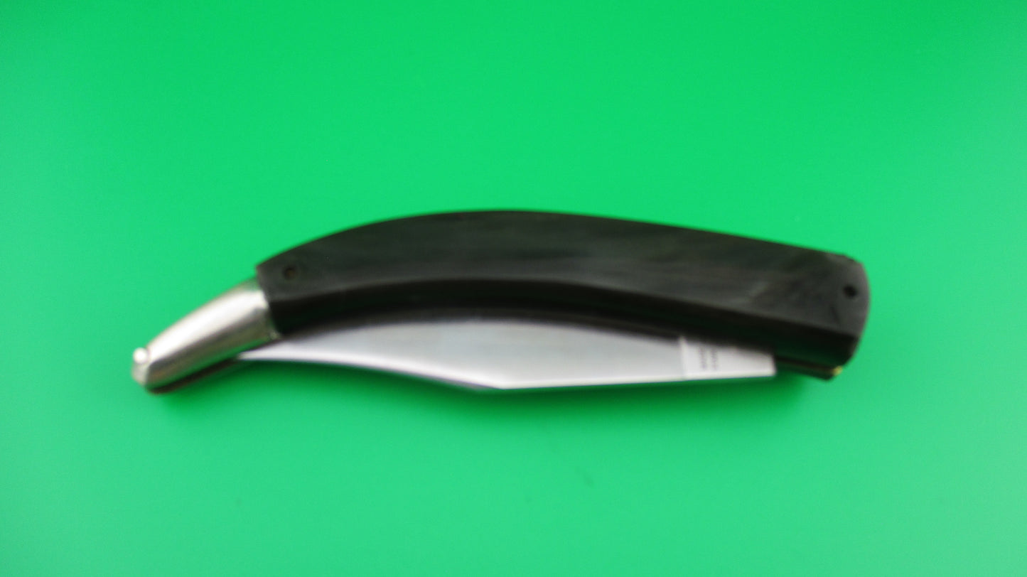 AKC 22cm Italian CATALANA Black vintage curved automatic knife