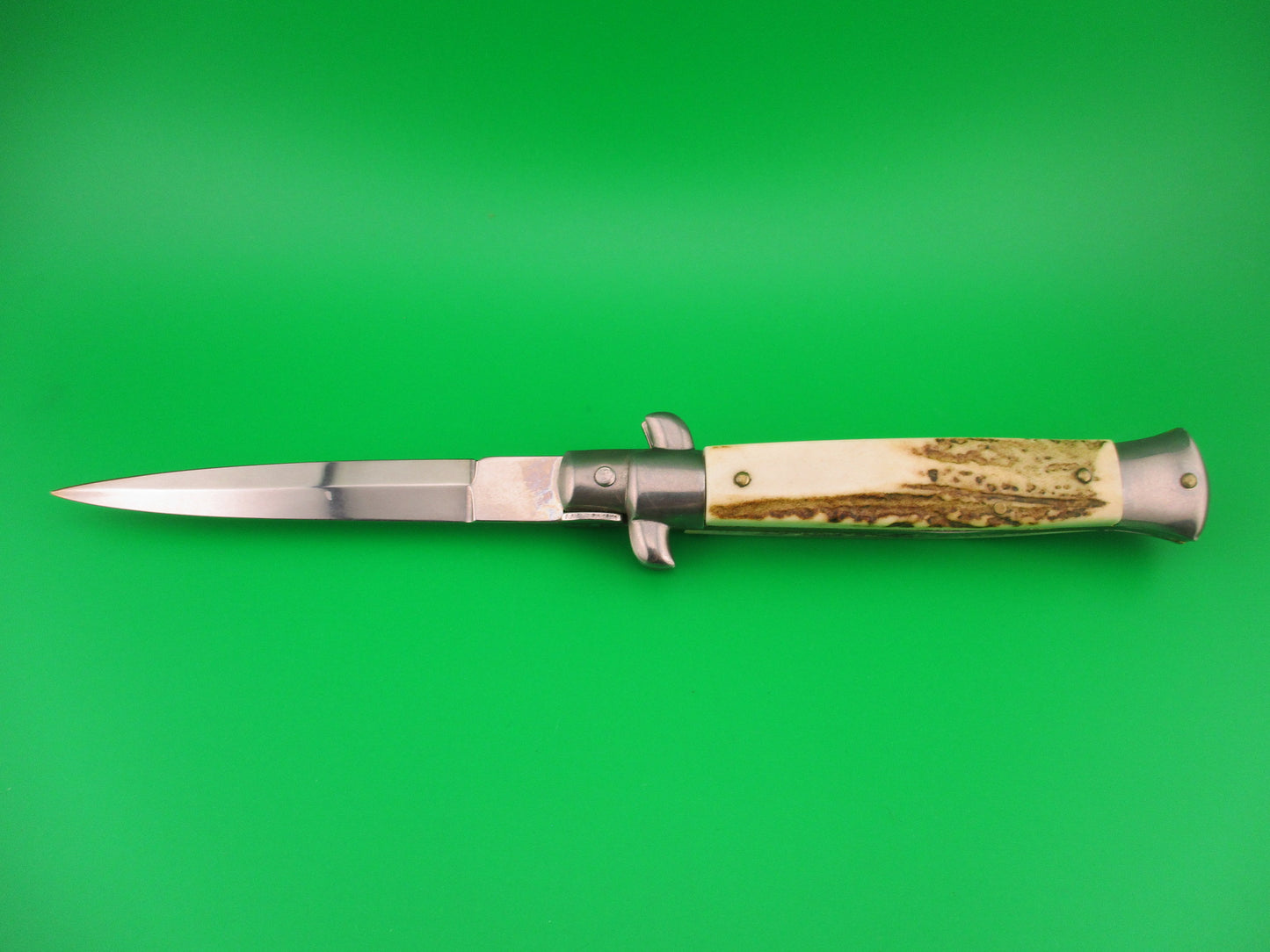 STILETTO ITALY 22cm Italian stiletto Stag swivel bolster automatic knife