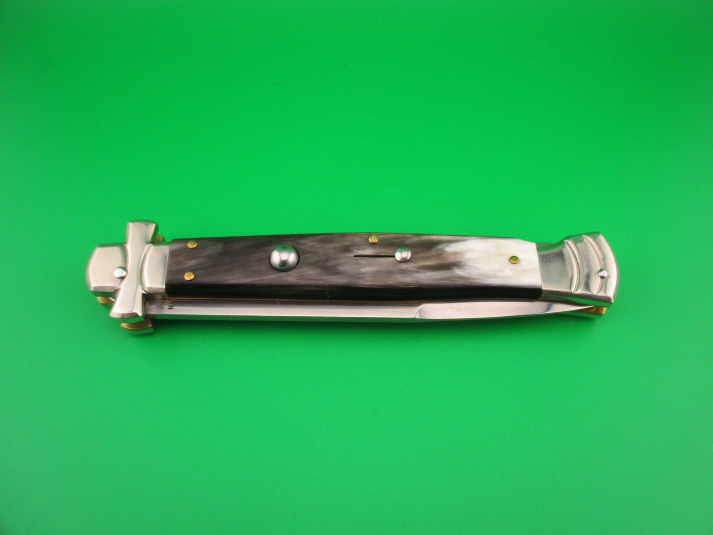 AGA CAMPOLIN 28cm Italian Maltese crossguard horn automatic knife