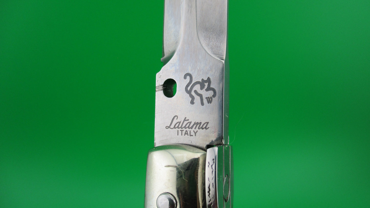 z Walt's Latama Italy 28cm Italian Stiletto Mother of Pearl automatic knife