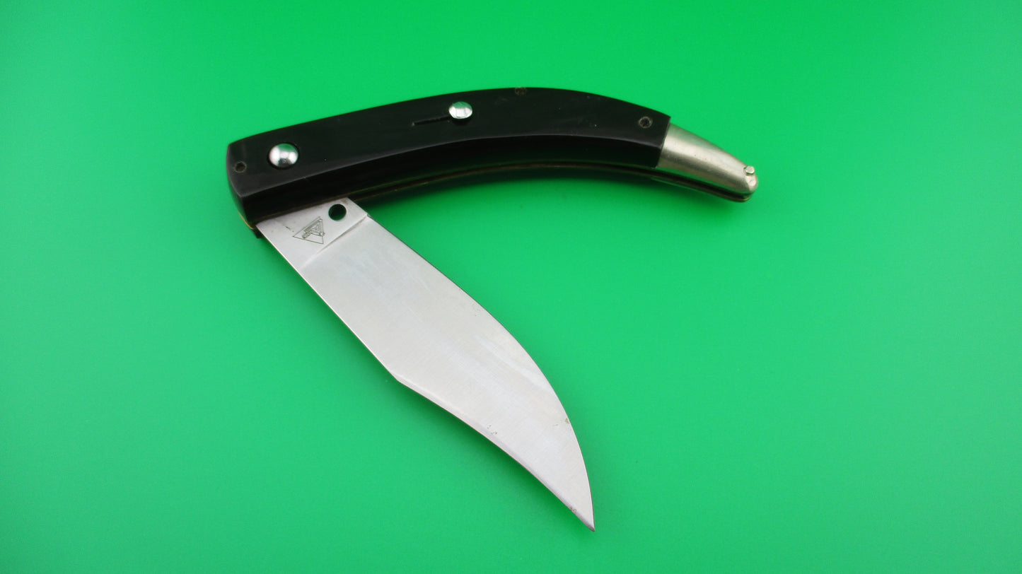 AKC 22cm Italian CATALANA Black vintage curved automatic knife