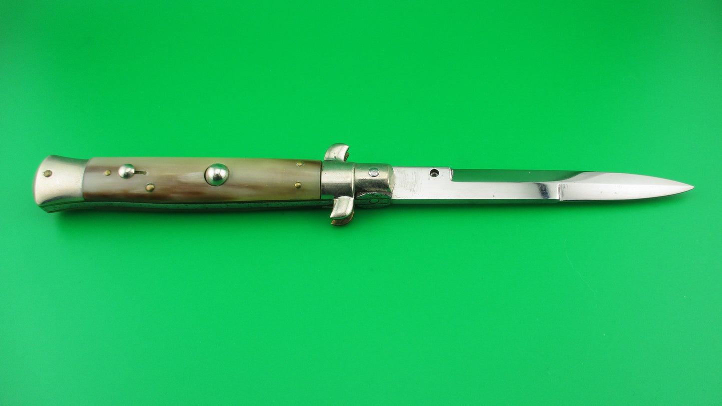 Sterile 23cm Italian Picklock Vintage French Tip Horn automatic knife