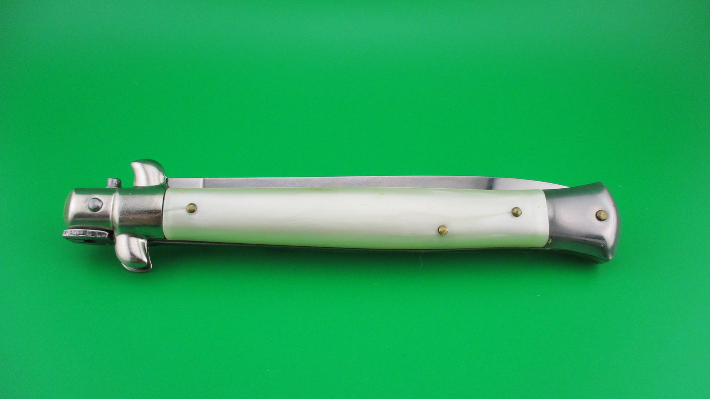 z ITALY STAINLESS 28cm Italian Stiletto swivel bolster automatic knife
