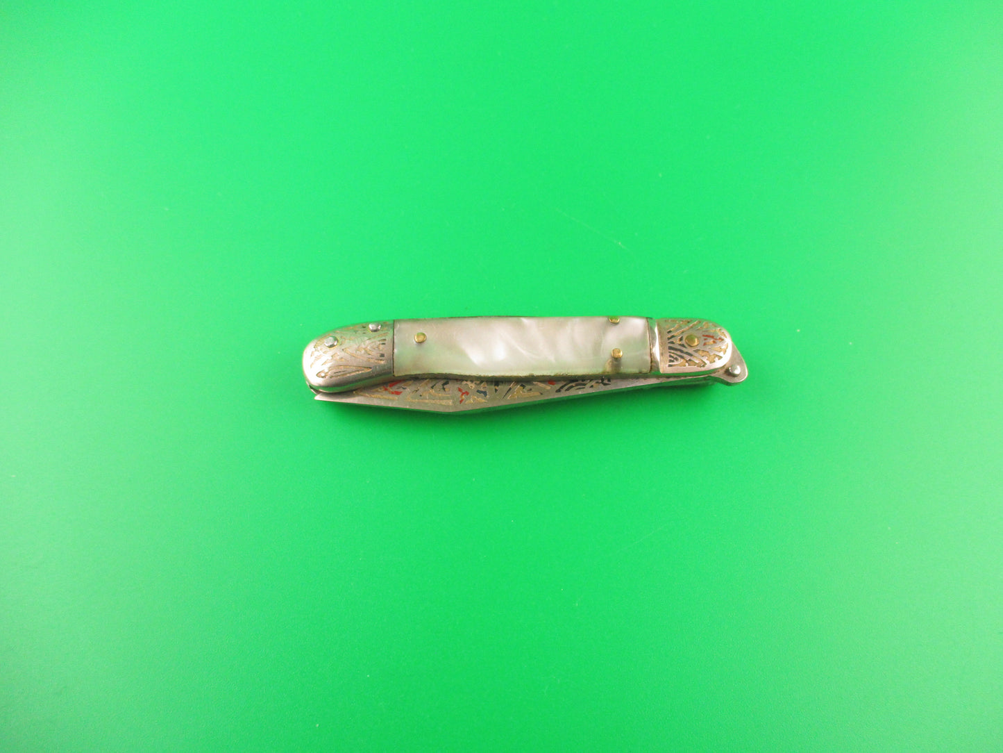 Toledo 12cm Spanish Lever Vintage Pearlex Tourist Souvenir automatic knife