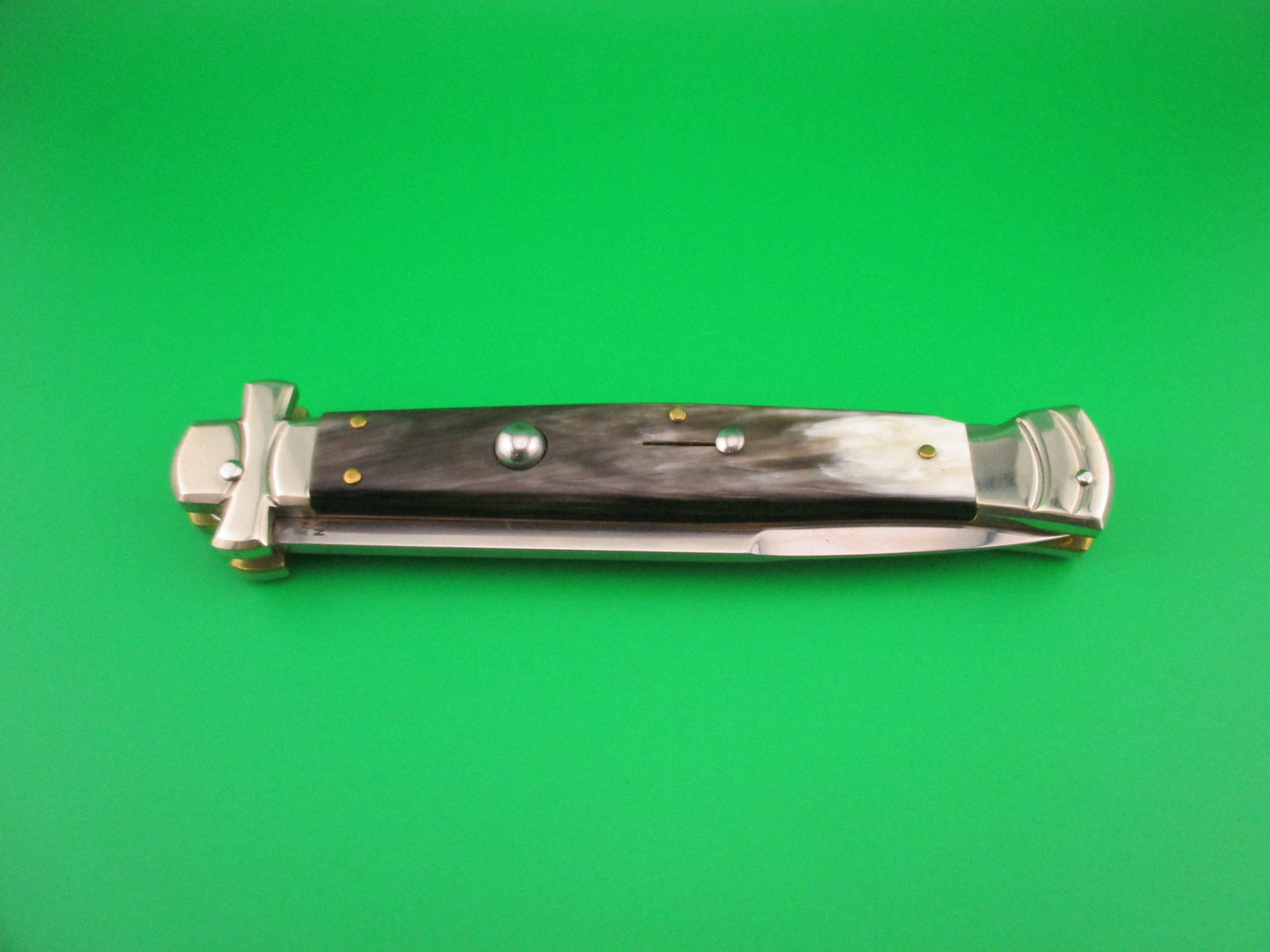 AGA CAMPOLIN 28cm Italian Maltese crossguard horn automatic knife