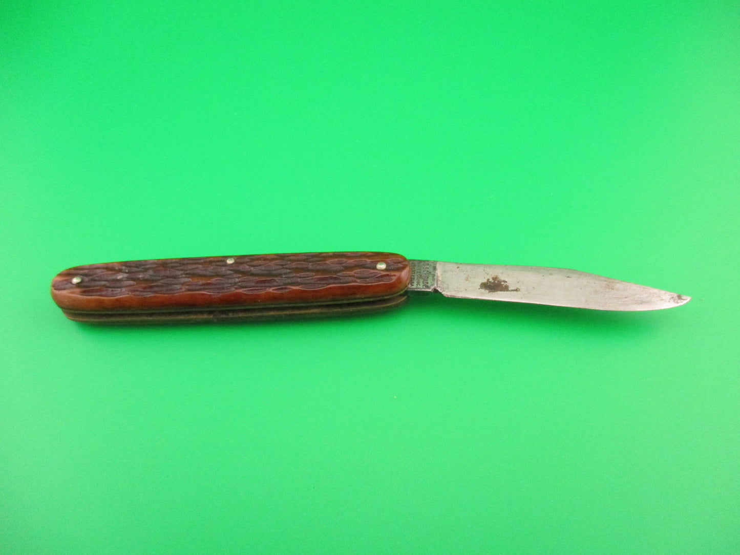 PRESTO #610ST Cigar Jack Jigged bone single blade automatic knife