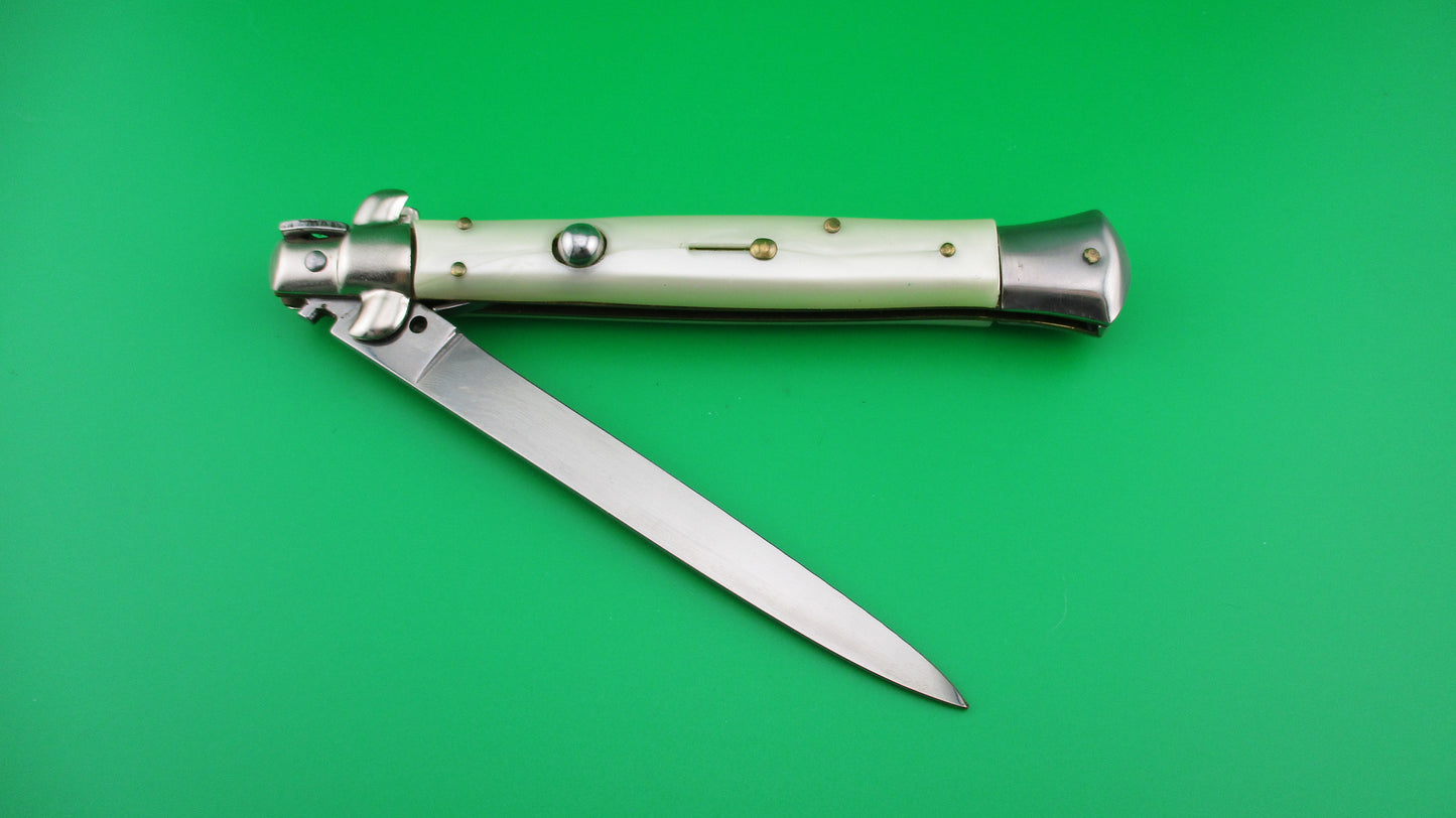z ITALY STAINLESS 28cm Italian Stiletto swivel bolster automatic knife