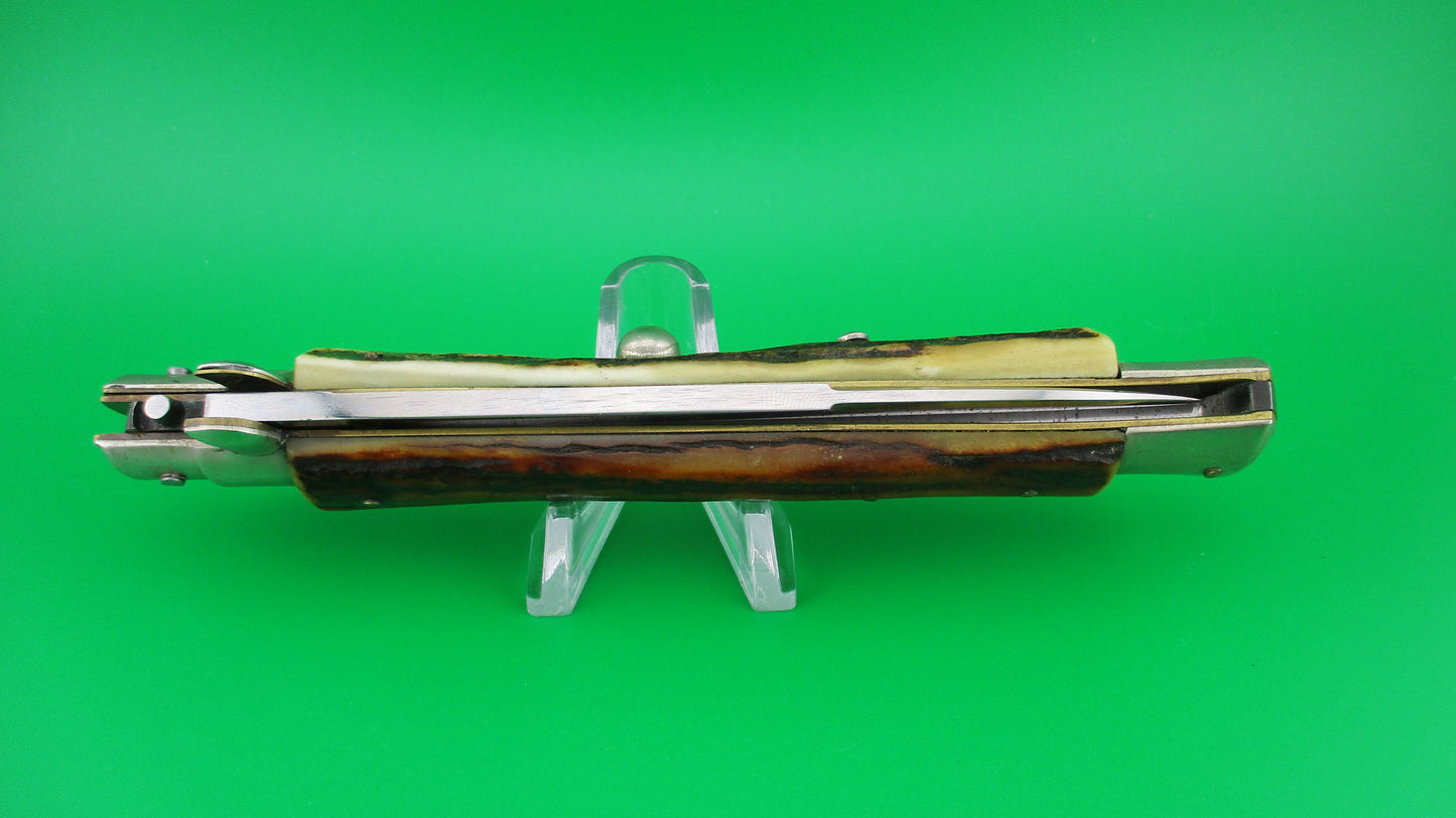 z VIRGINIA INOX 28cm Italian Transitional Stag Stiletto switchblade knife