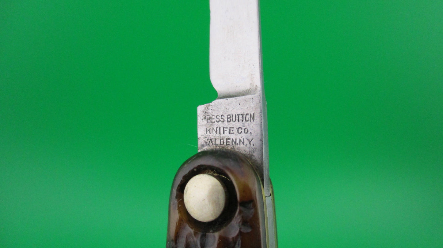 z Press Button Knife Co Medium double bone switchblade knife model 100