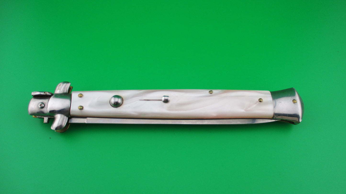 z INOX AB STILETTO ITALY 33cm Italian Stiletto Dagger Pink Pearl switchblade