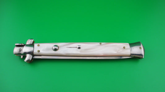 z INOX AB STILETTO ITALY 33cm Italian Stiletto Dagger Pink Pearl switchblade