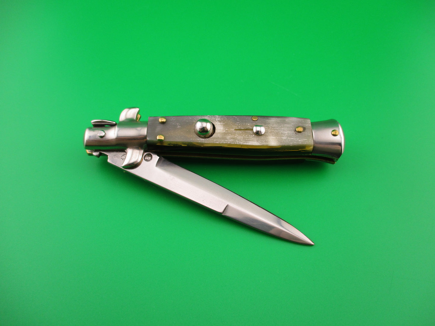 MANIAGO ITALY 18cm Italian Picklock Horn Stiletto automatic knife