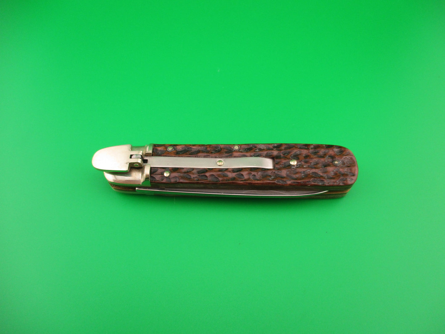 z BOKER TREE BRAND CLASSIC 712 11cm German Lever automatic knife Jigged bone