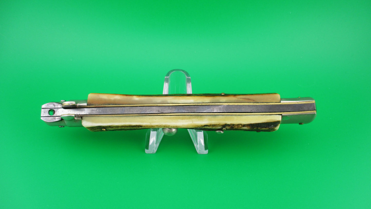 z VIRGINIA INOX 28cm Italian Transitional Stag Stiletto switchblade knife
