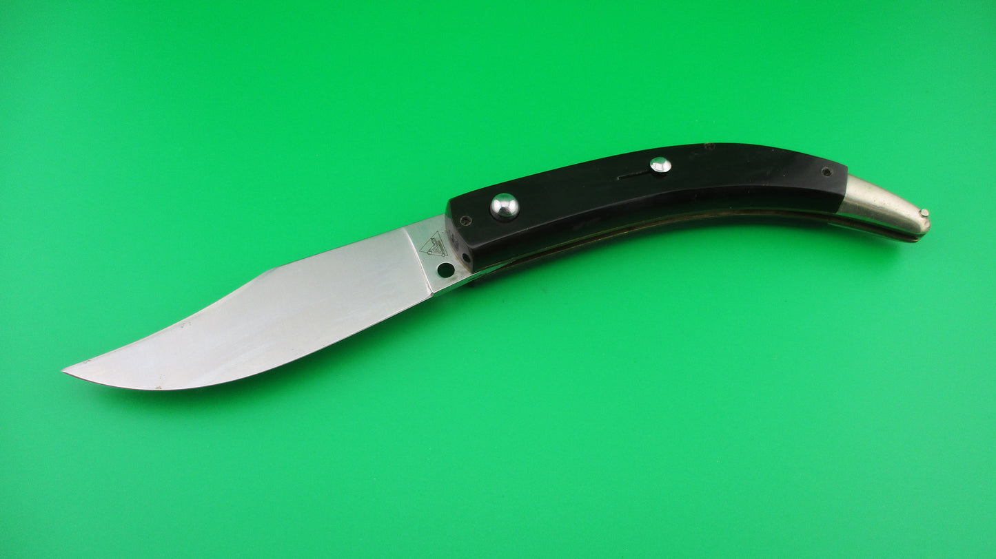 AKC 22cm Italian CATALANA Black vintage curved automatic knife
