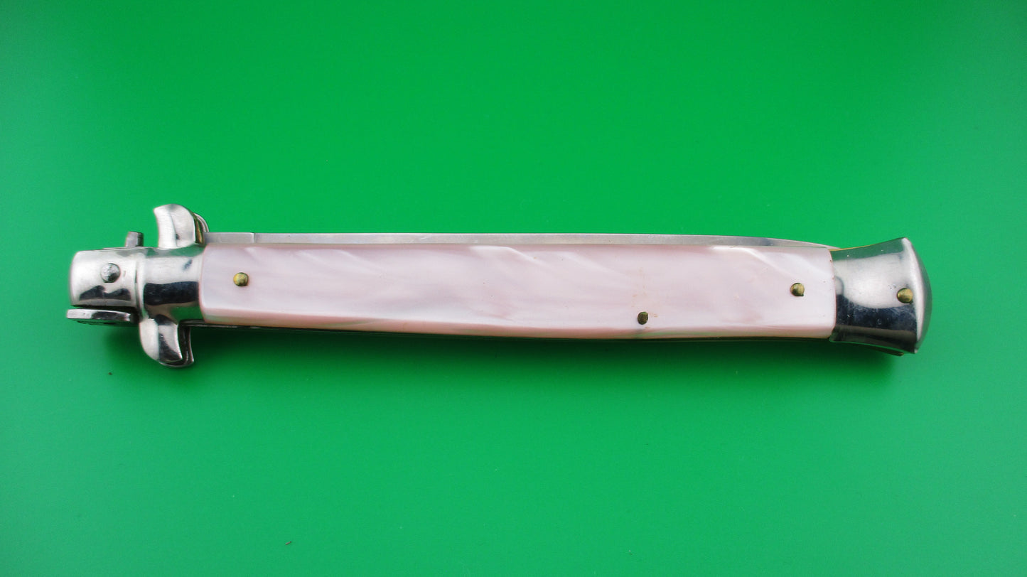 z INOX AB STILETTO ITALY 33cm Italian Stiletto Dagger Pink Pearl switchblade