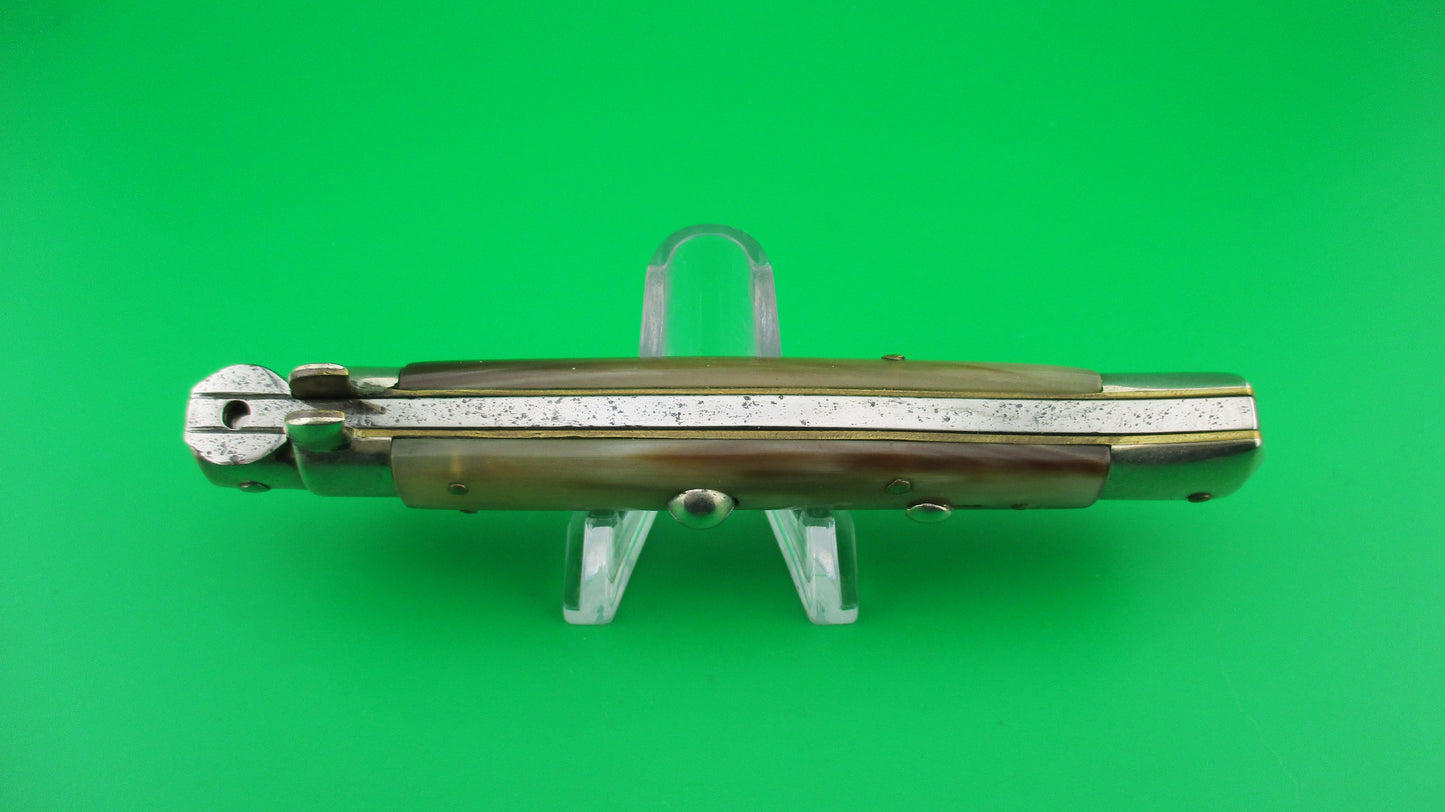 Sterile 23cm Italian Picklock Vintage French Tip Horn automatic knife