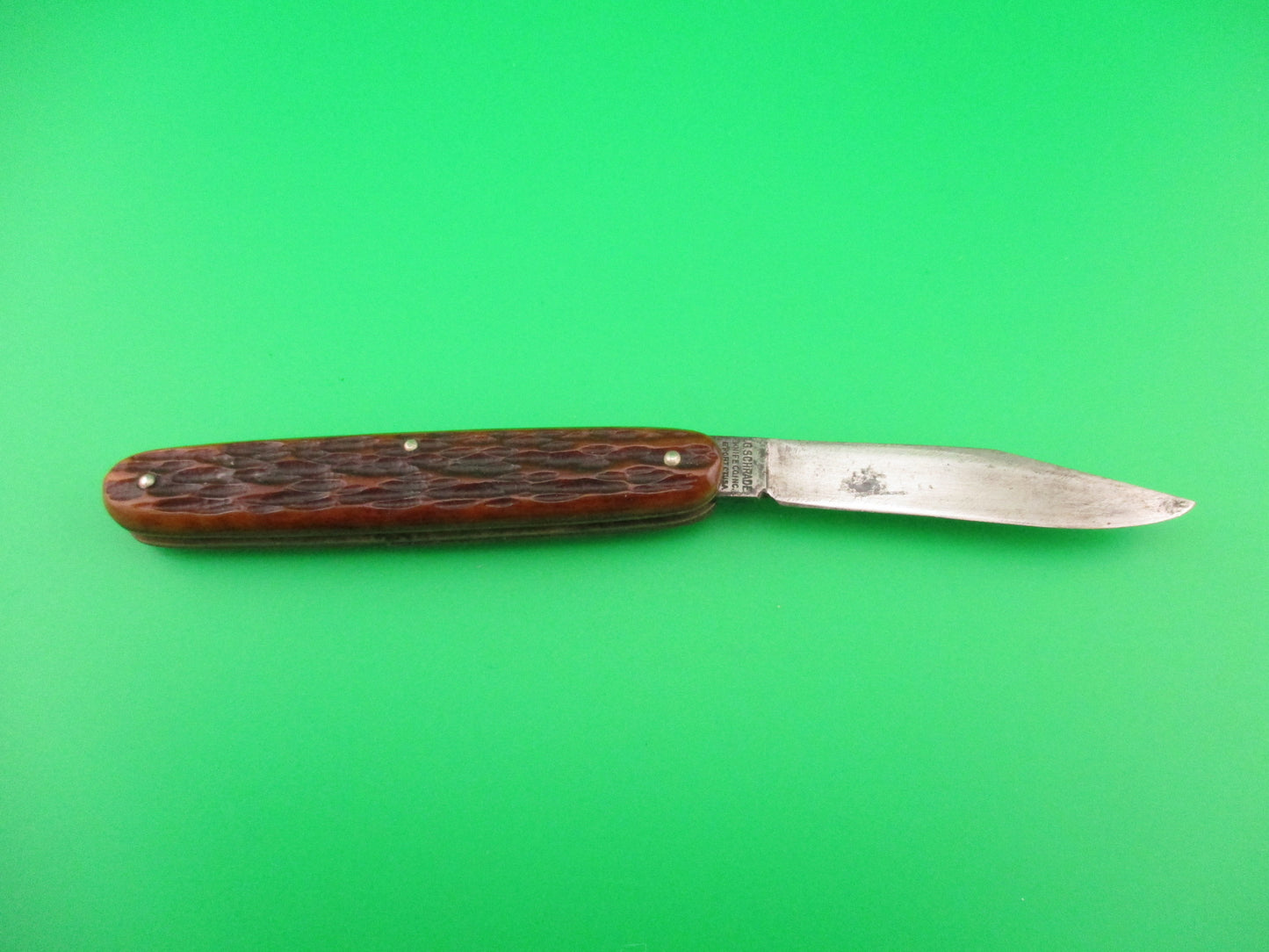 PRESTO #610ST Cigar Jack Jigged bone single blade automatic knife