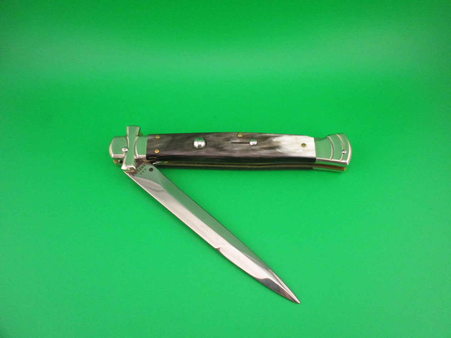 AGA CAMPOLIN 28cm Italian Maltese crossguard horn automatic knife