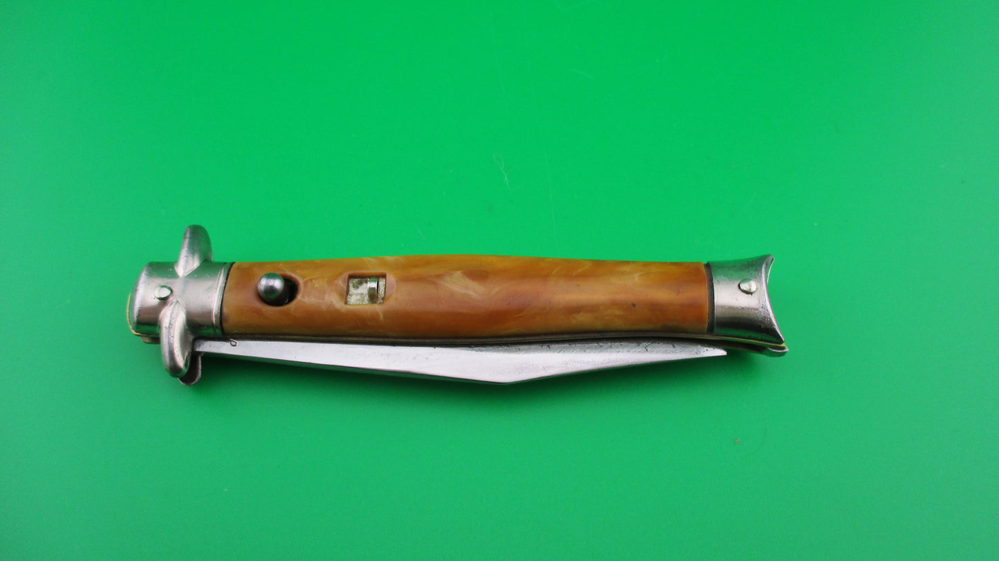 z Colonial SHUR-SNAP Early Gen 3 Bowtie Caramel swirl vintage automatic knife