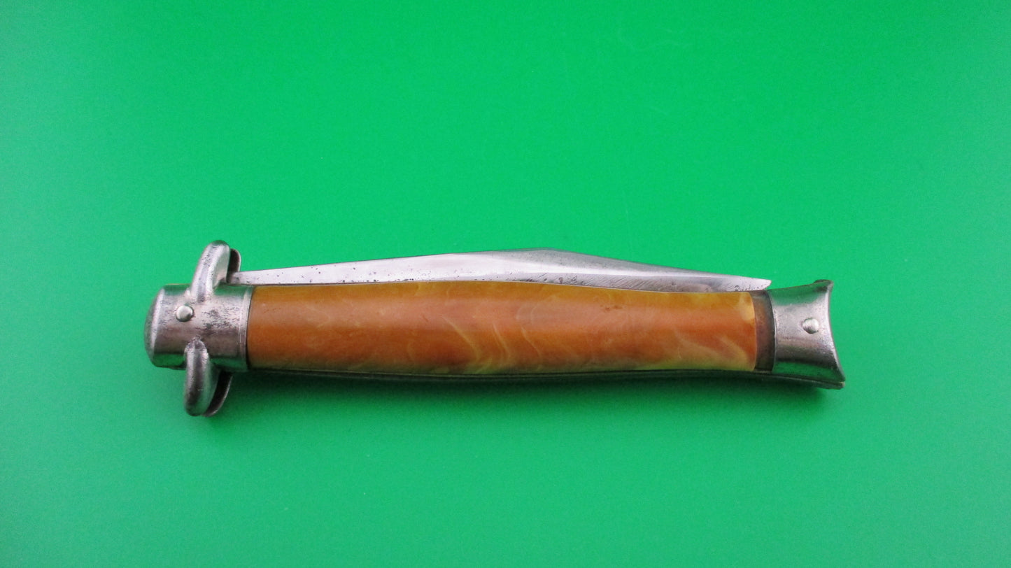 z Colonial SHUR-SNAP Early Gen 3 Bowtie Caramel swirl vintage automatic knife
