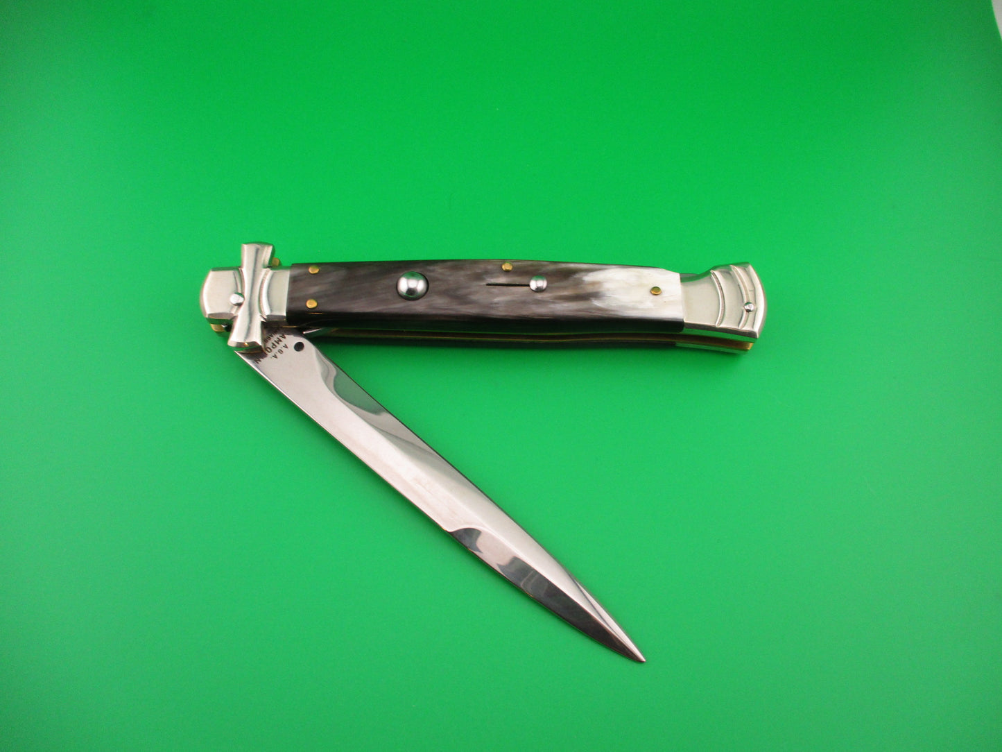 AGA CAMPOLIN 28cm Italian Maltese crossguard horn automatic knife