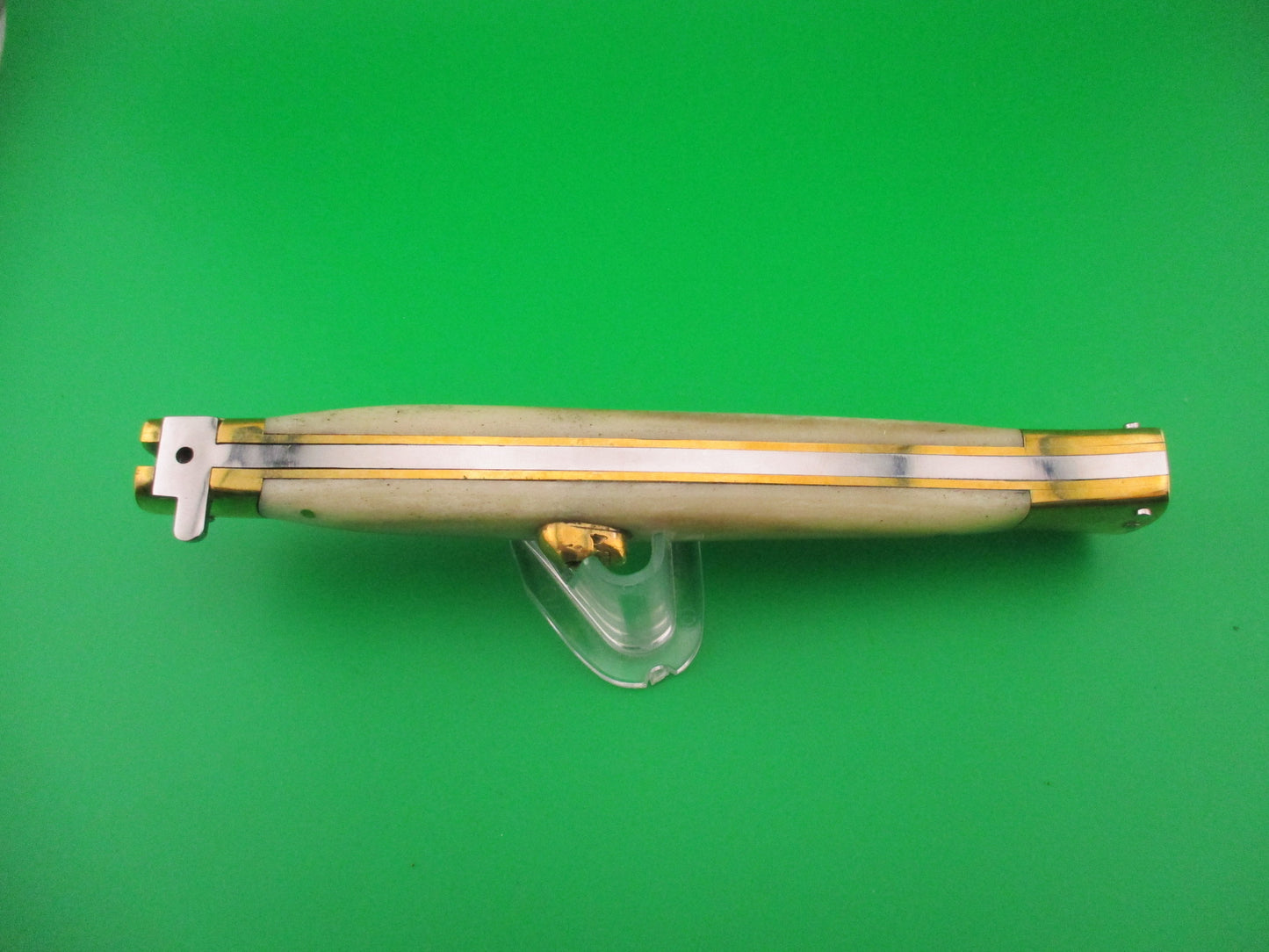 35cm Skull Button Wicked Stiletto Dagger Smooth bone Custom automatic knife